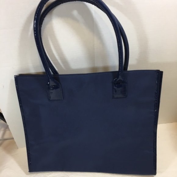 NWT The Chelsea Tote Faux Croc Pattern on Front Blue 15x12.5 - Picture 3 of 10
